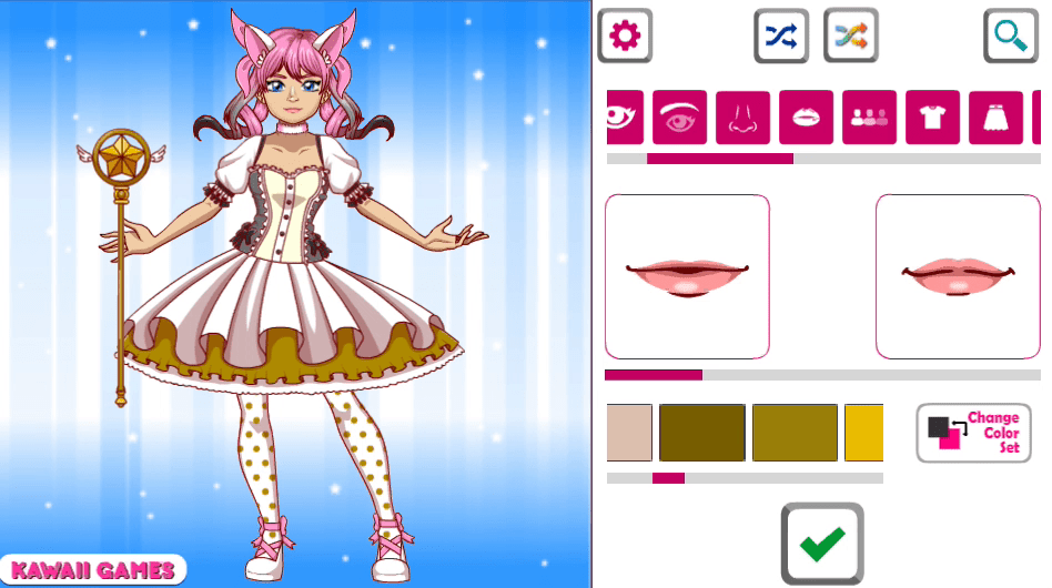 Kawaii Magical Girl Dress Up Game Screenshot 2