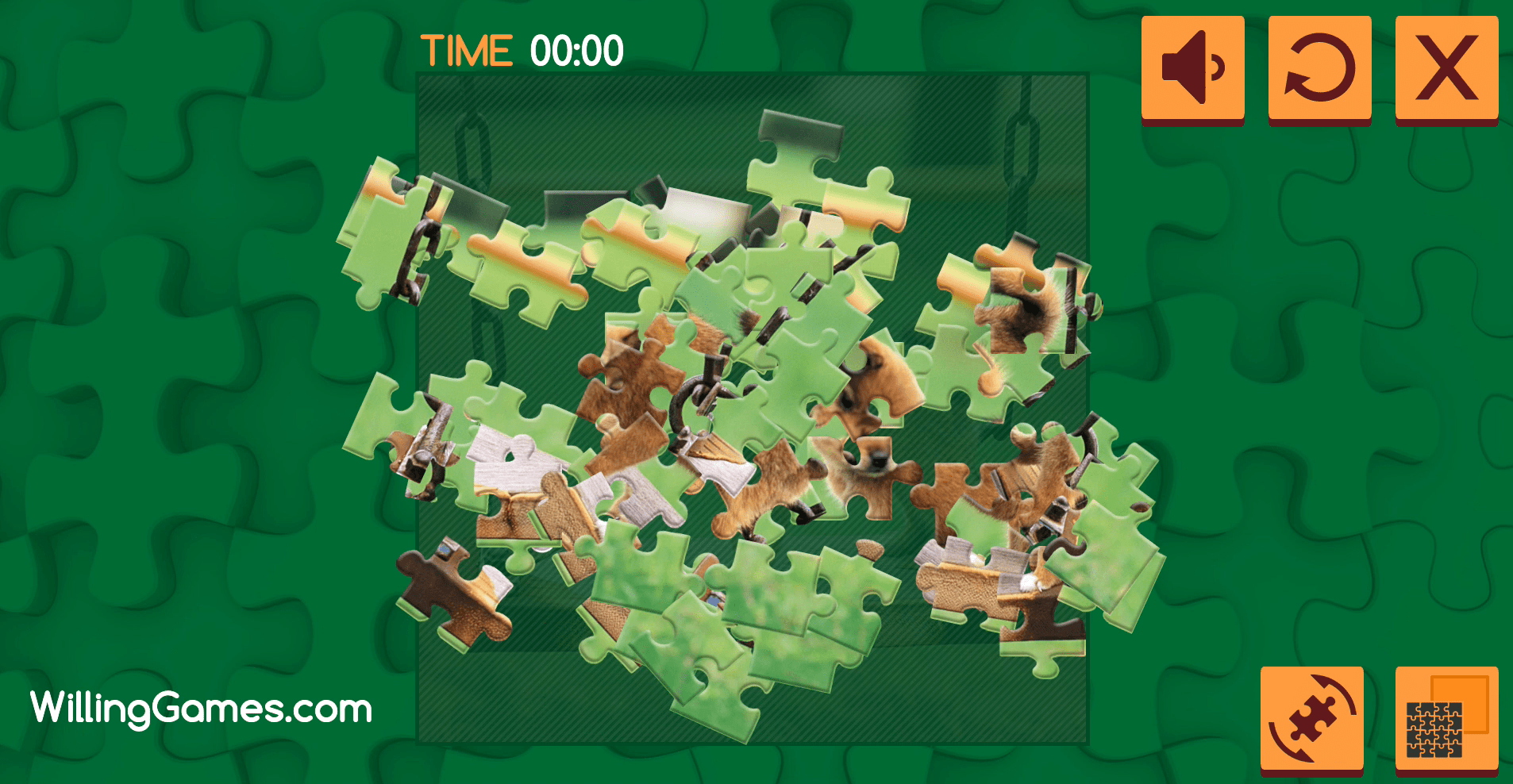 Playful Puppy Outdoor Puzzle Screenshot 4