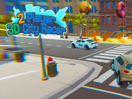 2 Player 3D City Racer