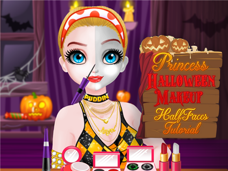 Tutorial de maquiagem de princesa para Halloween 👗 Jogue Grátis Tutorial  de maquiagem de princesa para Halloween - Prinxy