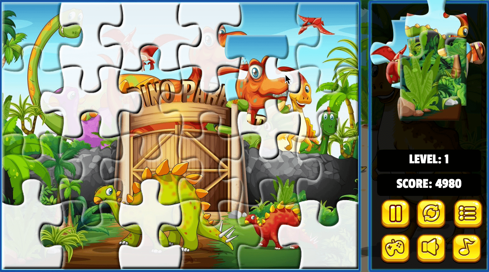 Dinosaurs Jigsaw Deluxe Screenshot 1