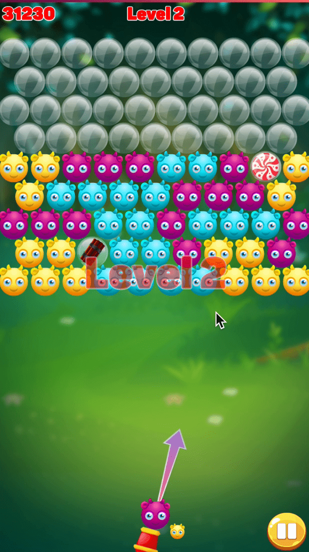Cute Monster Bubble Shooter Screenshot 1