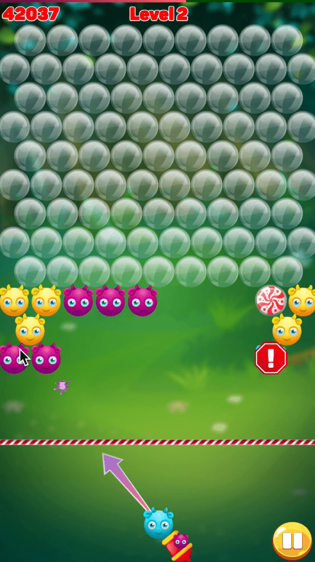 Cute Monster Bubble Shooter Screenshot 3