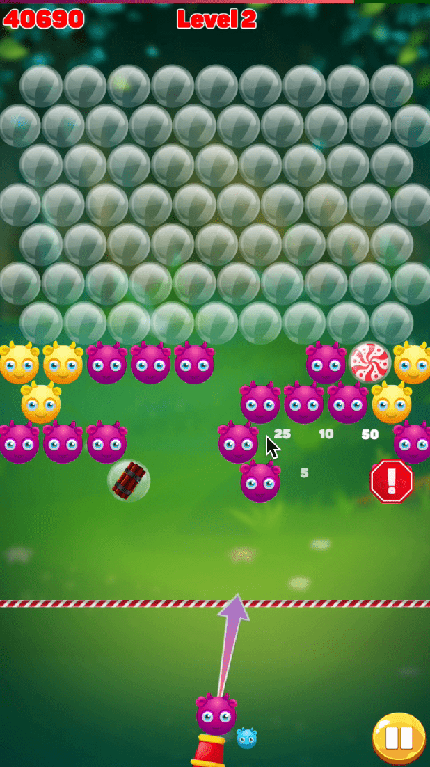 Cute Monster Bubble Shooter Screenshot 5