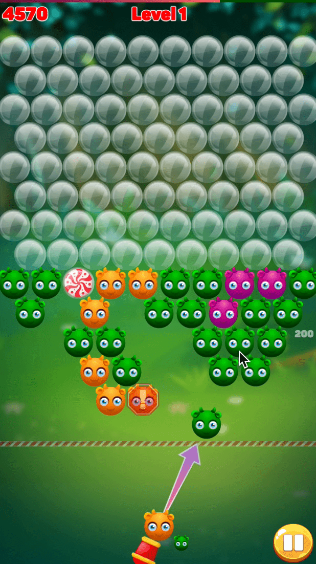 Cute Monster Bubble Shooter Screenshot 7