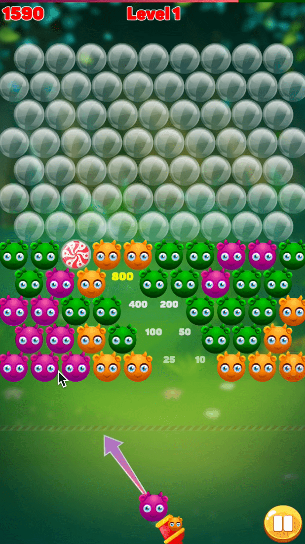 Cute Monster Bubble Shooter Screenshot 9