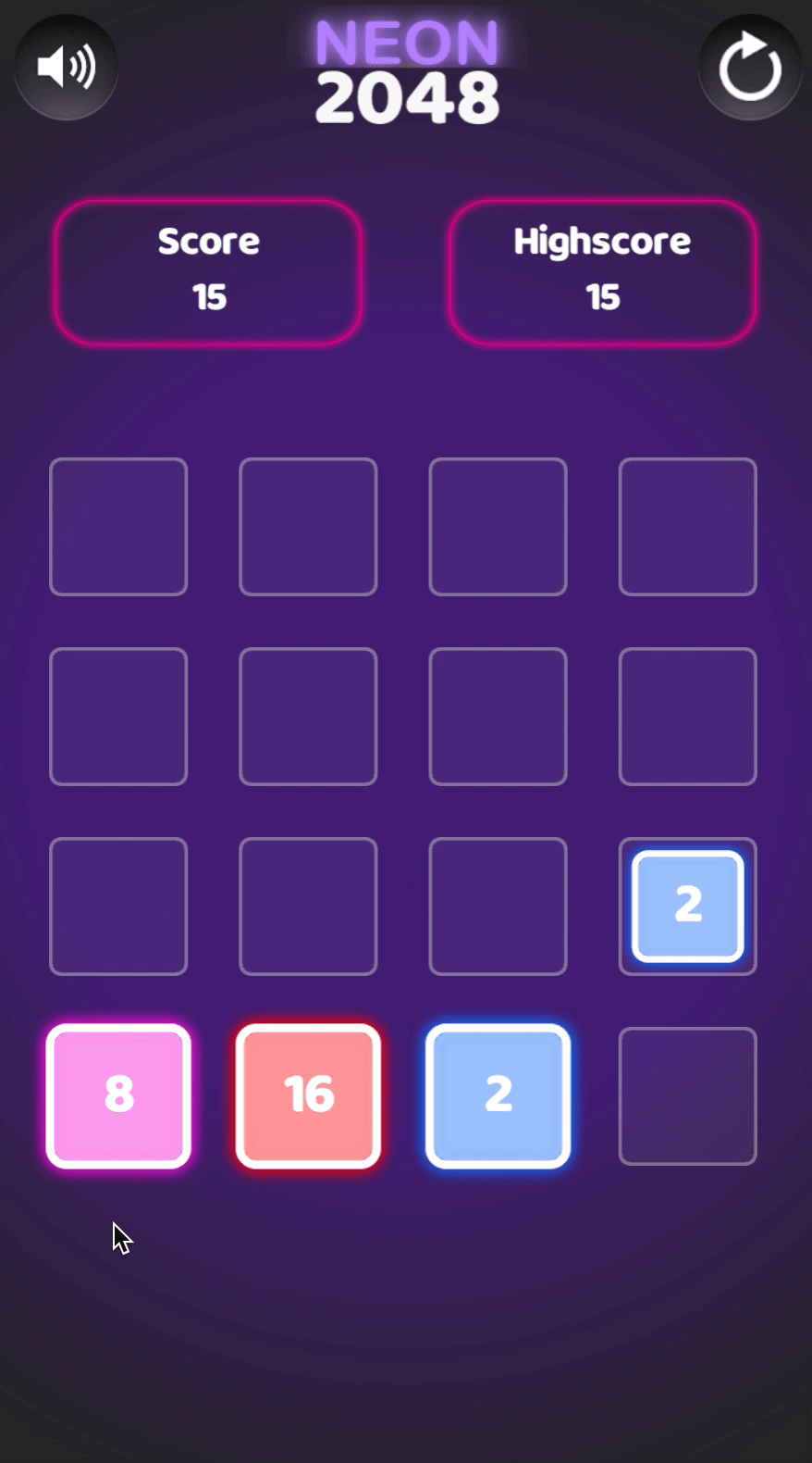 Neon 2048 Screenshot 1