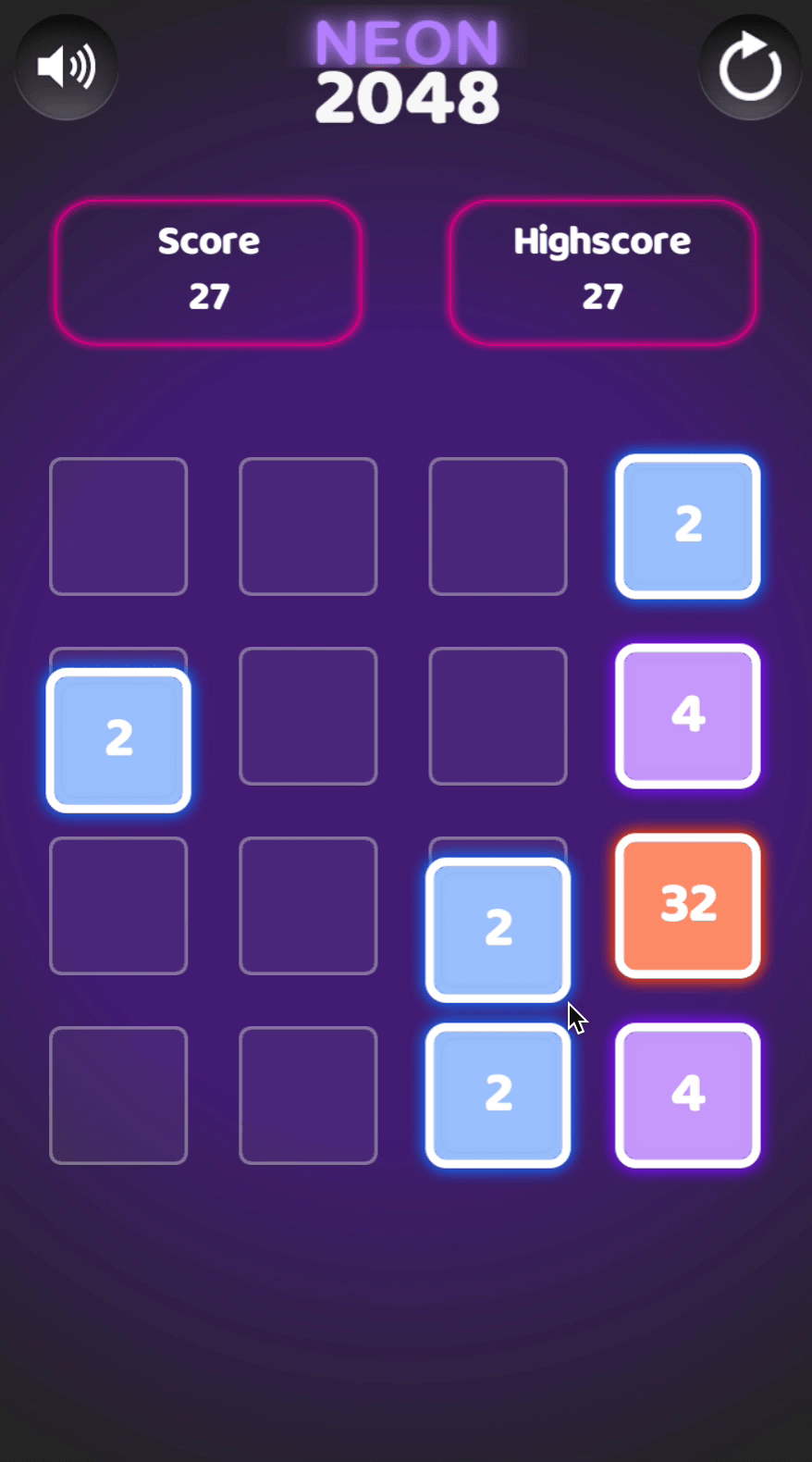 Neon 2048 Screenshot 4