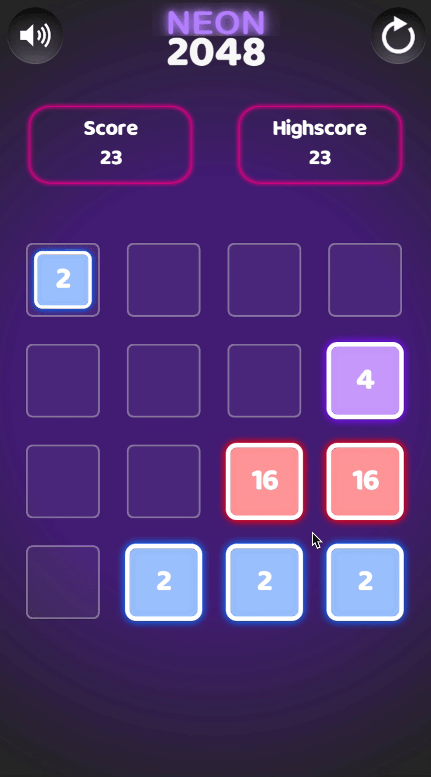 Neon 2048 Screenshot 5