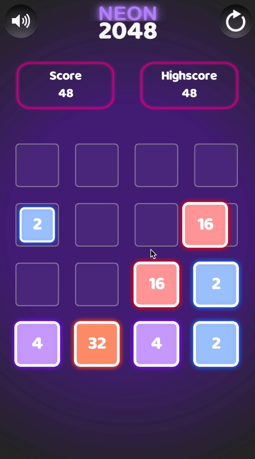 Neon 2048 Screenshot 8