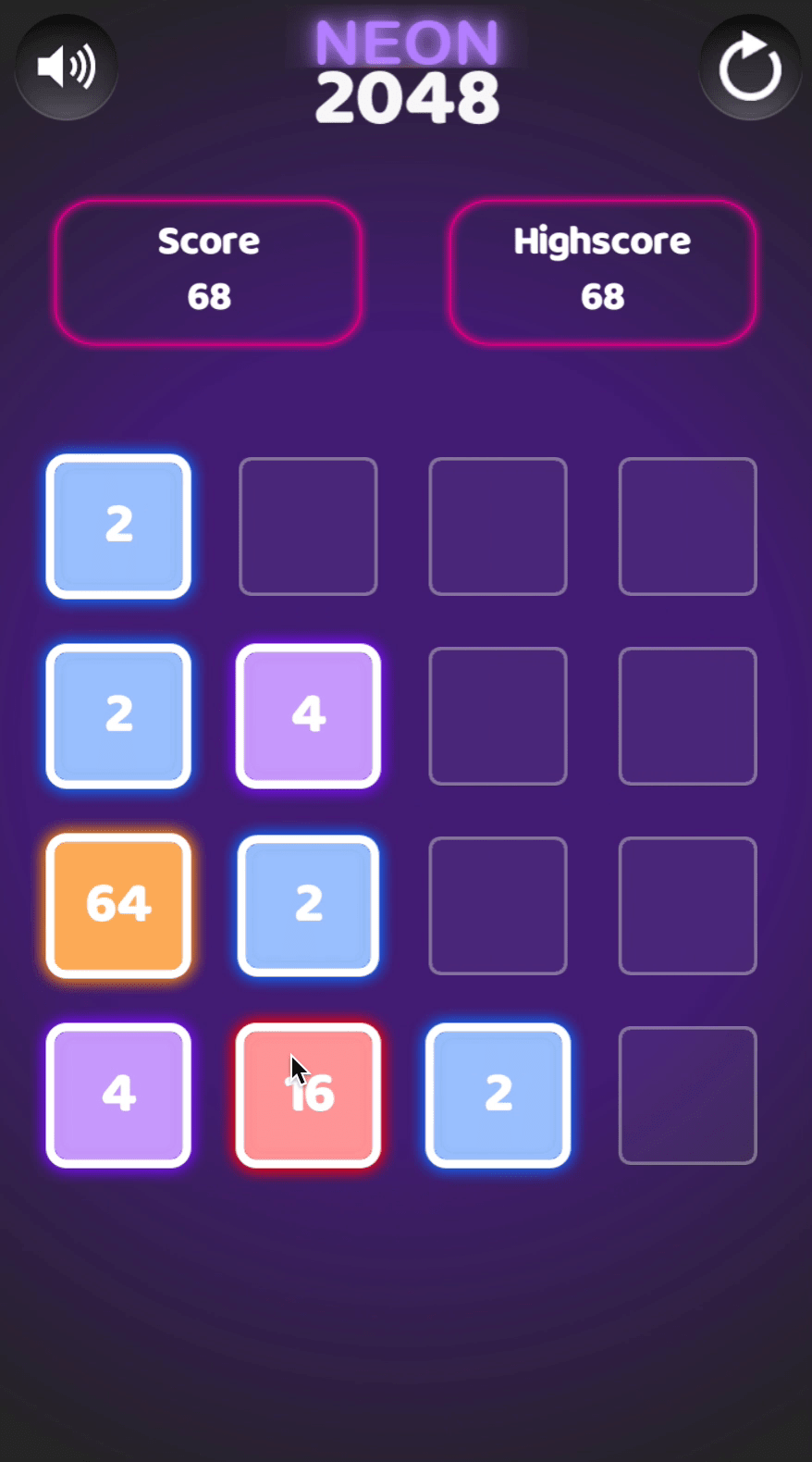 Neon 2048 Screenshot 9