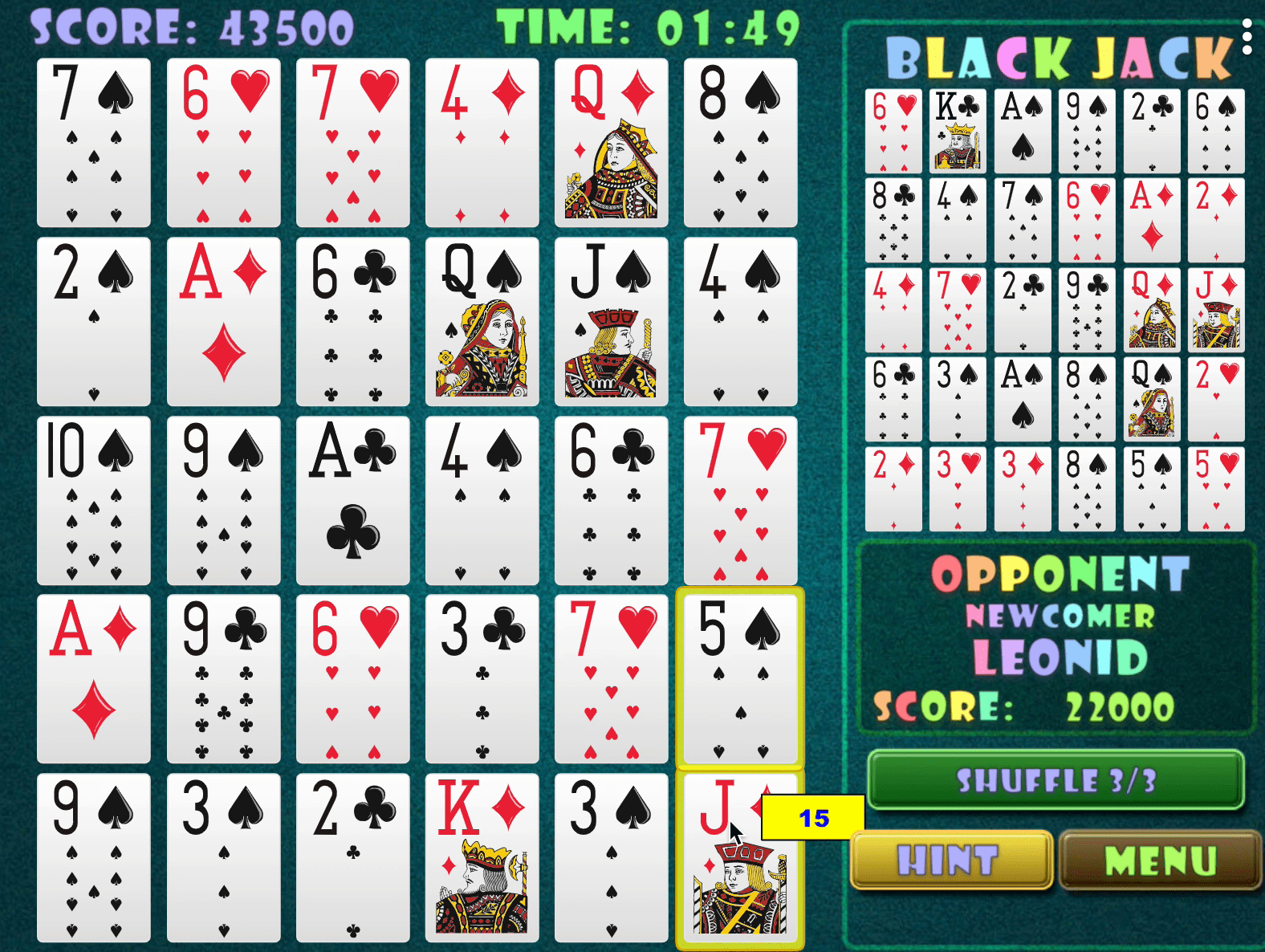 Black Jack Puzzle Screenshot 11
