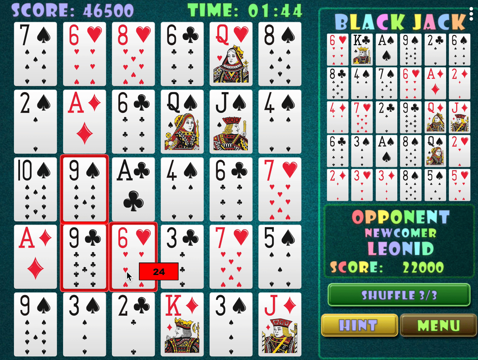 Black Jack Puzzle Screenshot 12