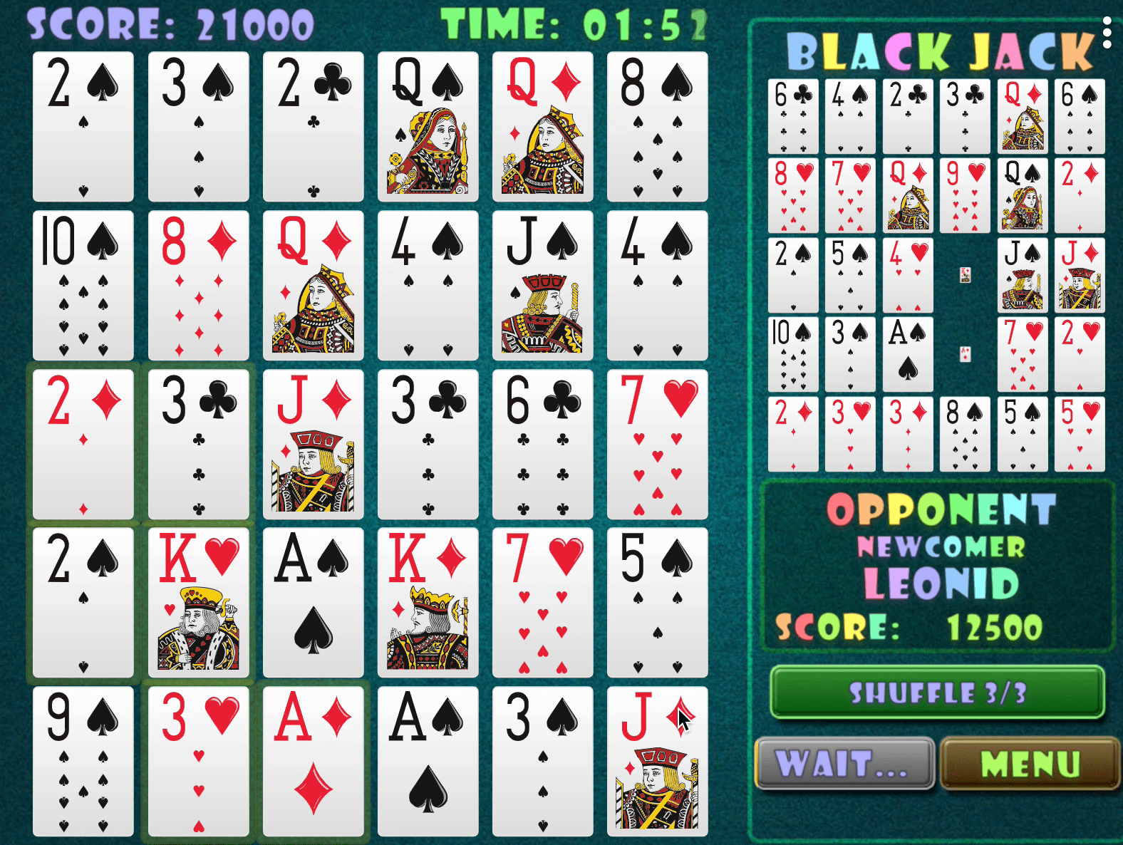 Black Jack Puzzle Screenshot 2