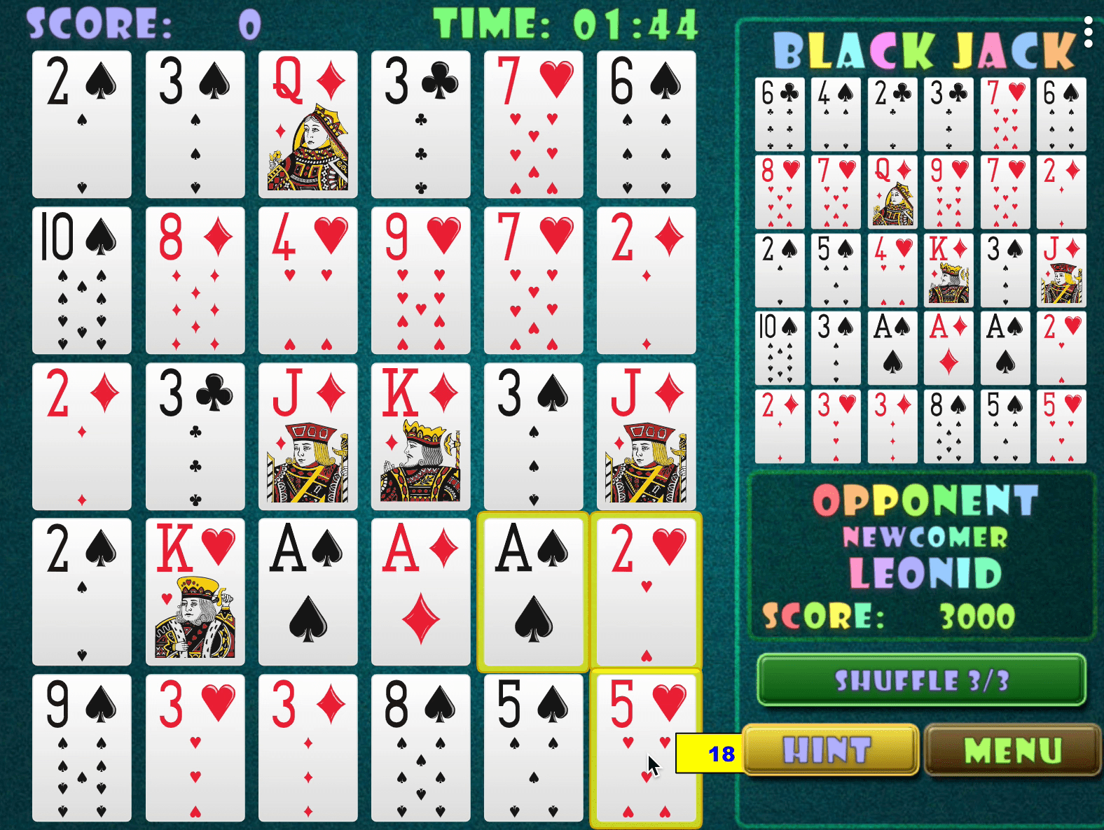 Black Jack Puzzle Screenshot 3