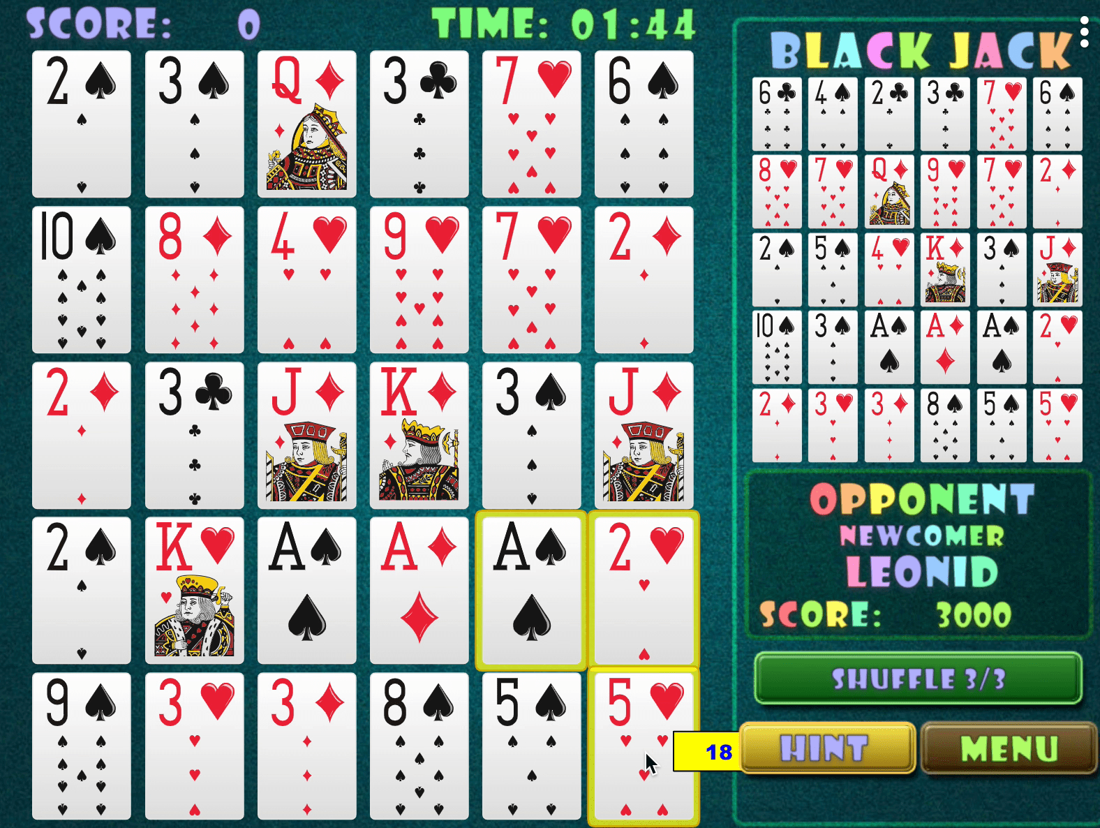 Black Jack Puzzle Screenshot 3 Black Jack Puzzle Screenshot 3