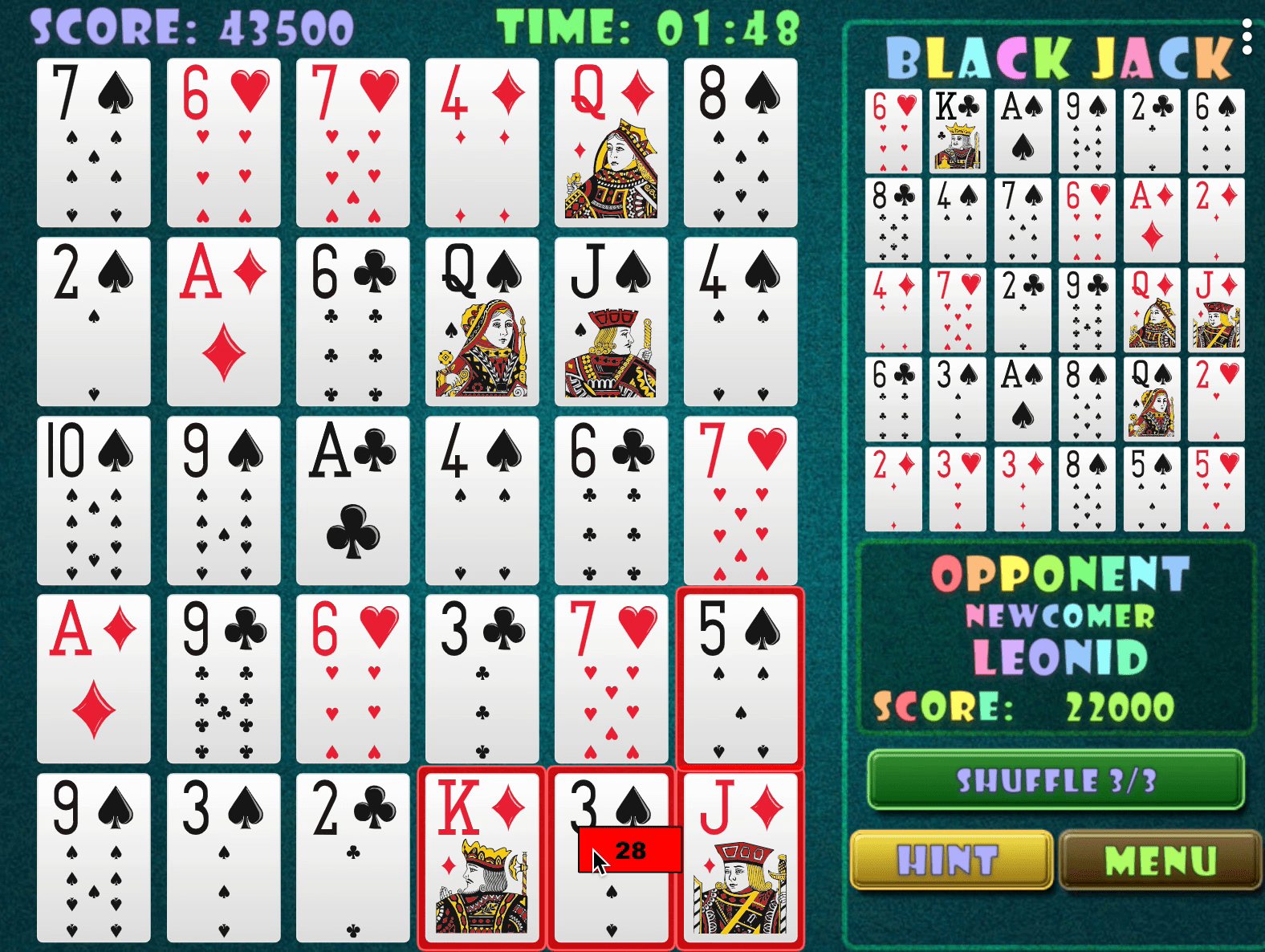 Black Jack Puzzle Screenshot 9