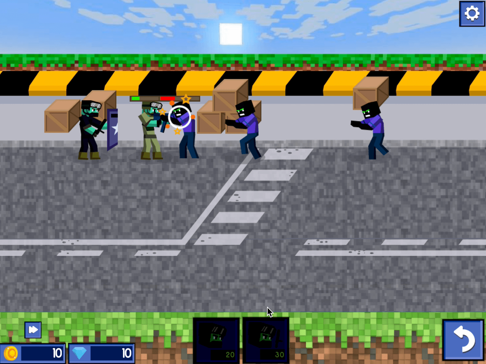 MineWar Soldiers vs Zombies Screenshot 10