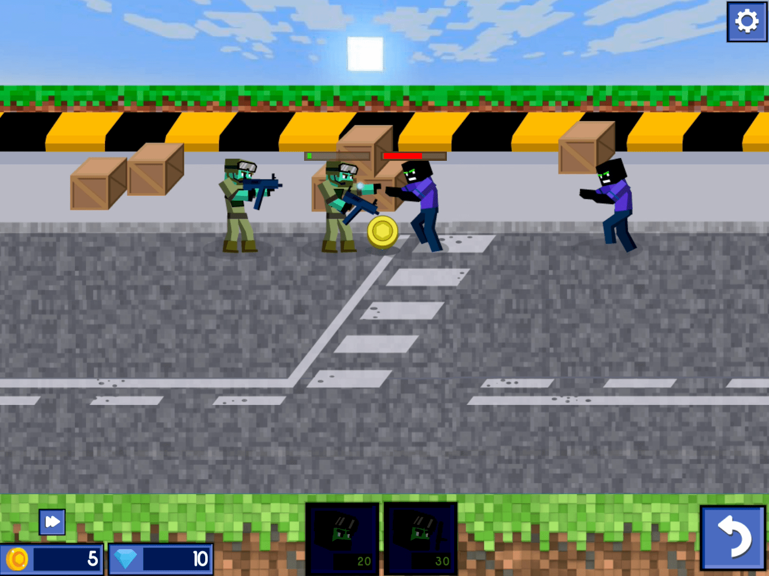 MineWar Soldiers vs Zombies Screenshot 11