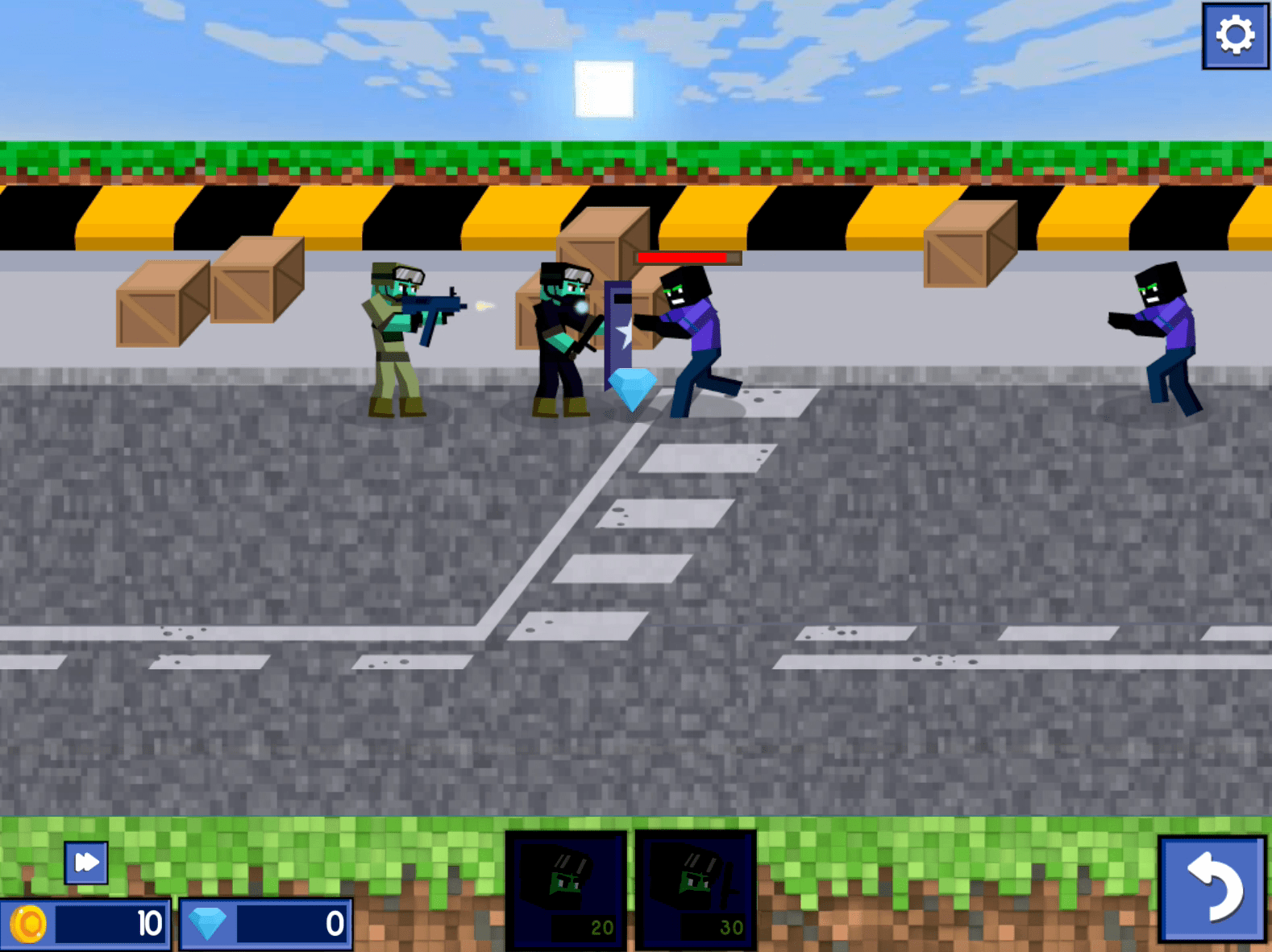 MineWar Soldiers vs Zombies Screenshot 12