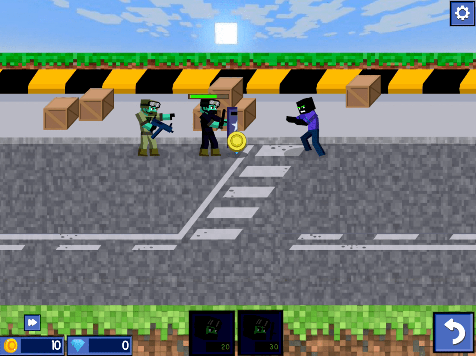 MineWar Soldiers vs Zombies Screenshot 4