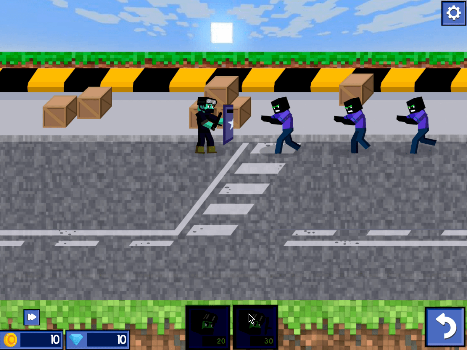 MineWar Soldiers vs Zombies Screenshot 5