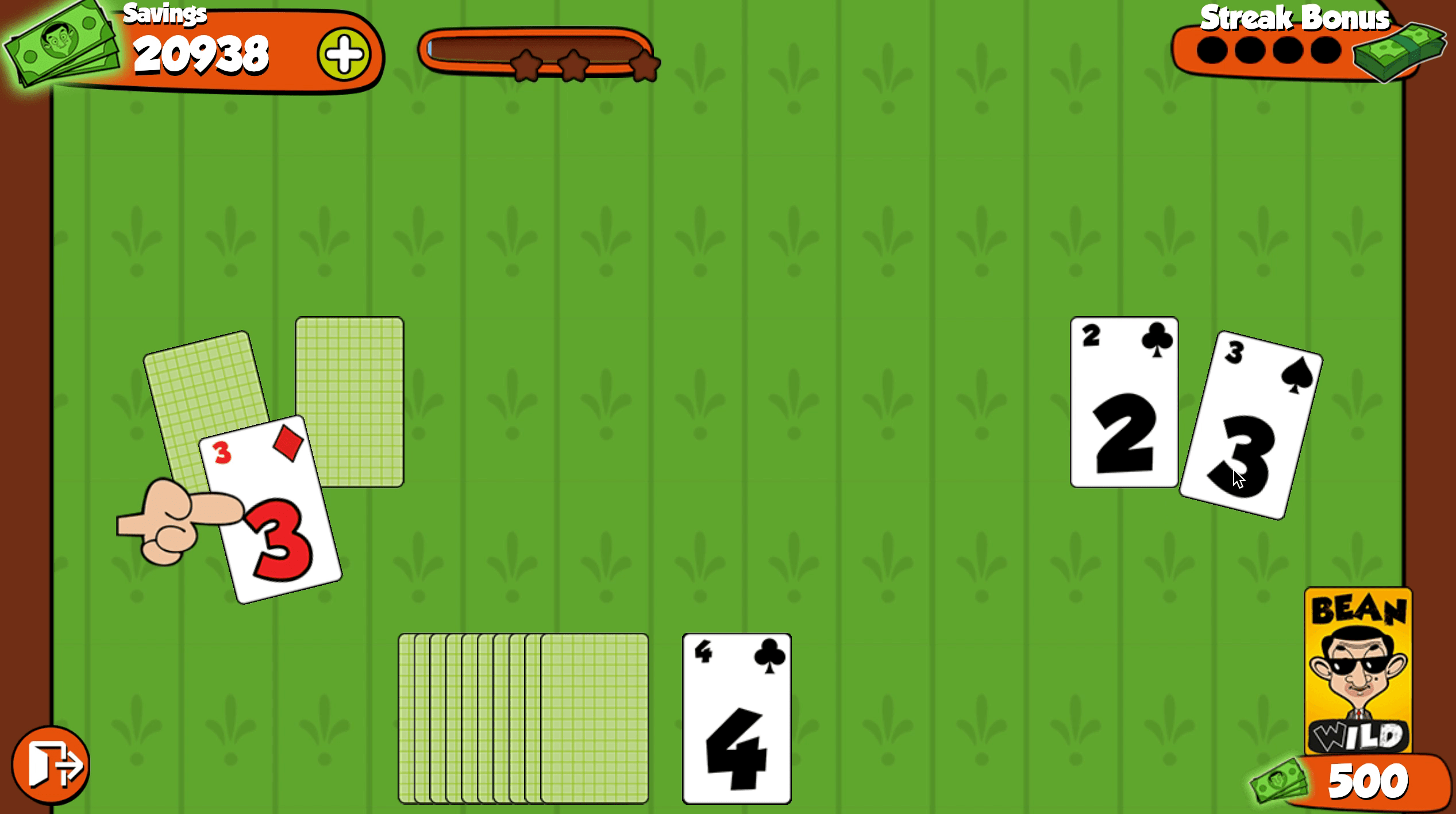 Mr. Bean Solitaire Adventures Screenshot 1