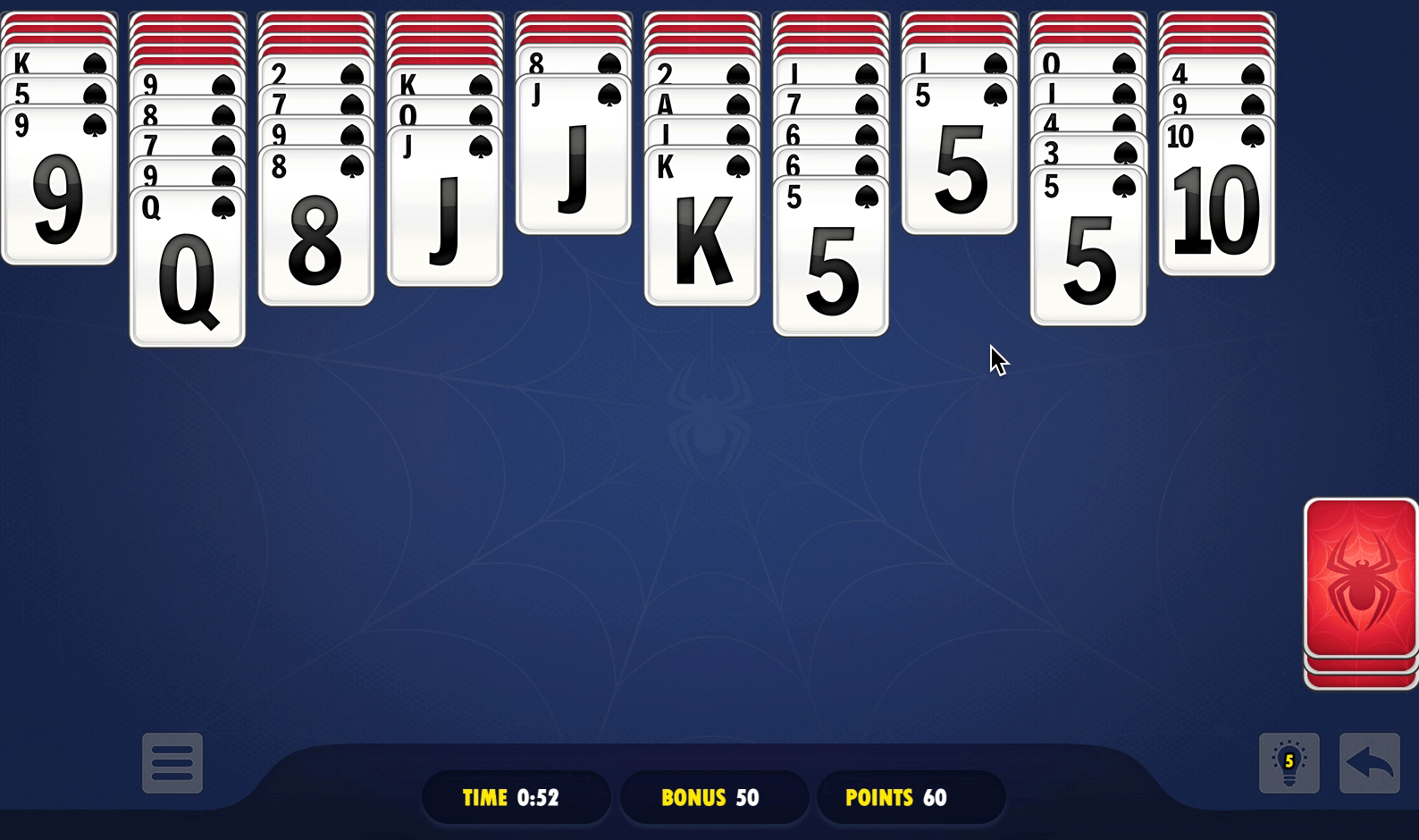 Spider Solitaire Blue Screenshot 15