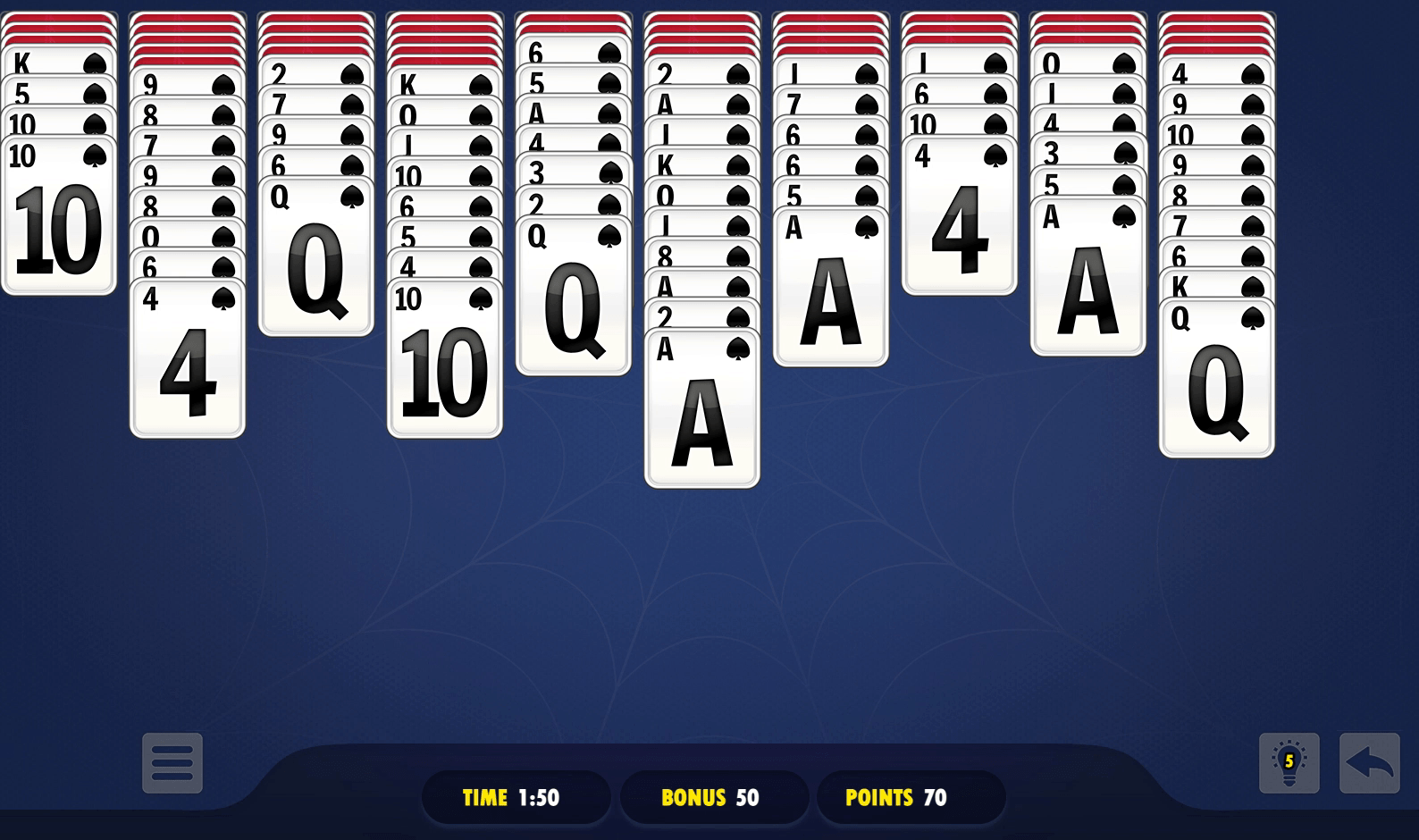 Spider Solitaire Blue Screenshot 6 Spider Solitaire Blue Screenshot 6