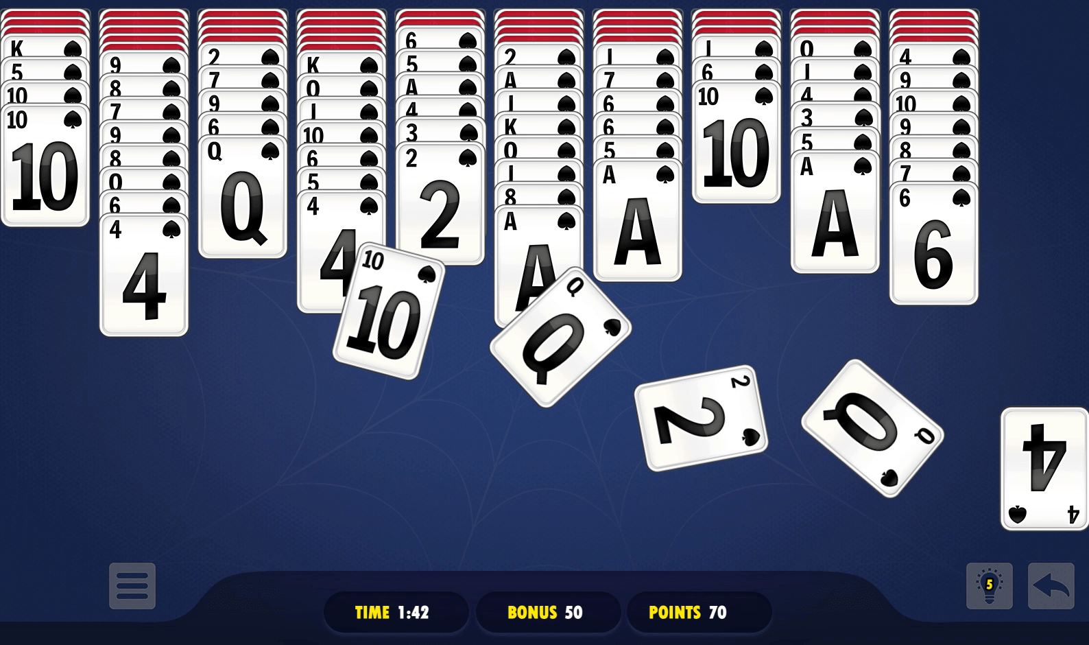 Spider Solitaire Blue Screenshot 9