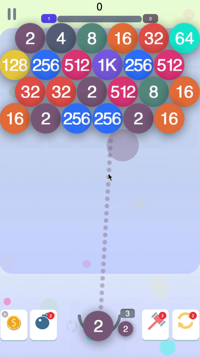 Bubble 2048 Screenshot 1