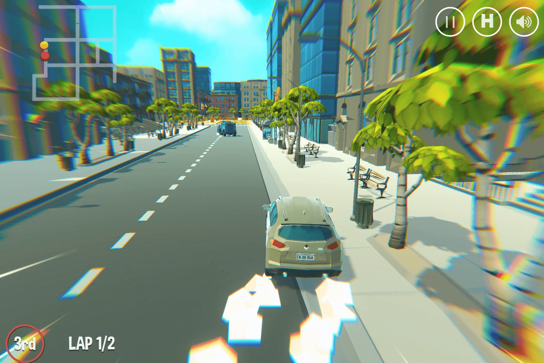 2 Player 3D City Racer Screenshot 12
