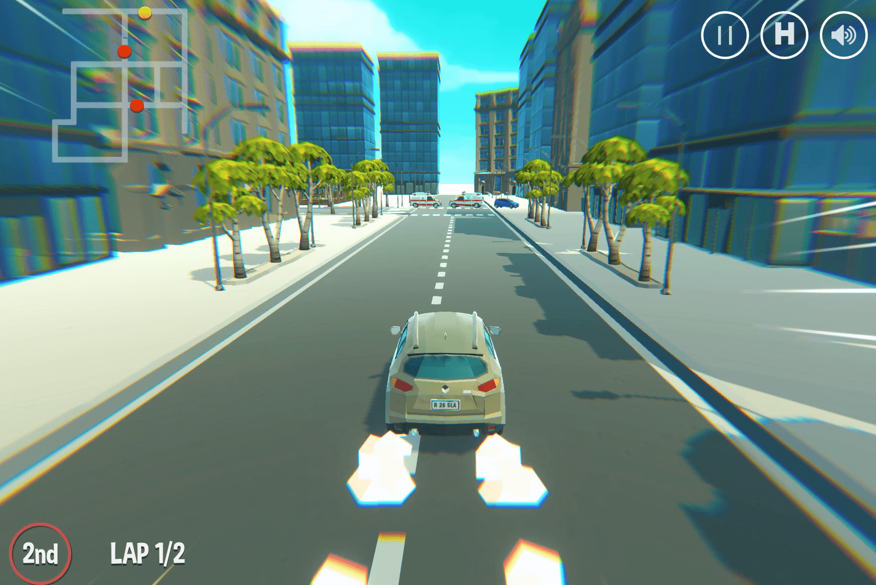 2 Player 3D City Racer Screenshot 15