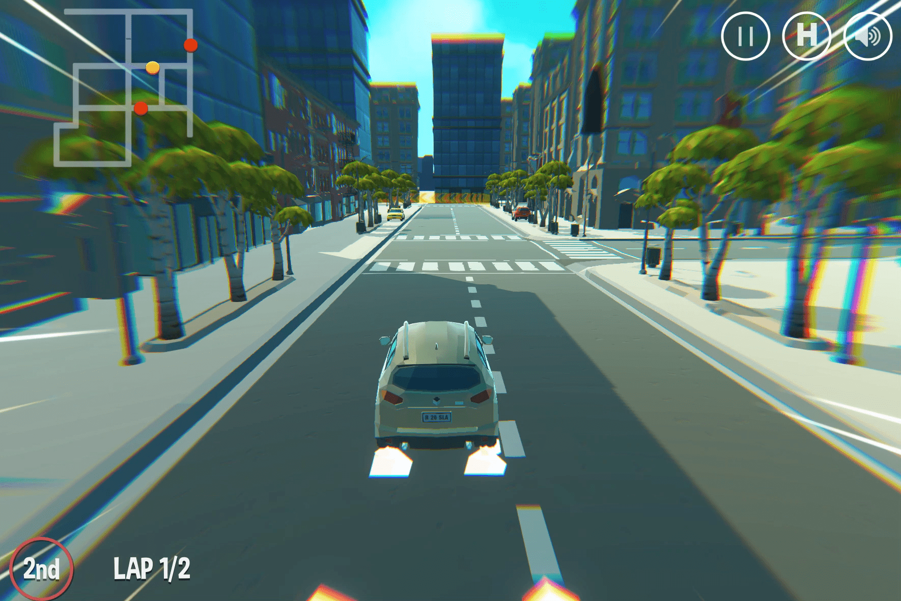 2 Player 3D City Racer Screenshot 2