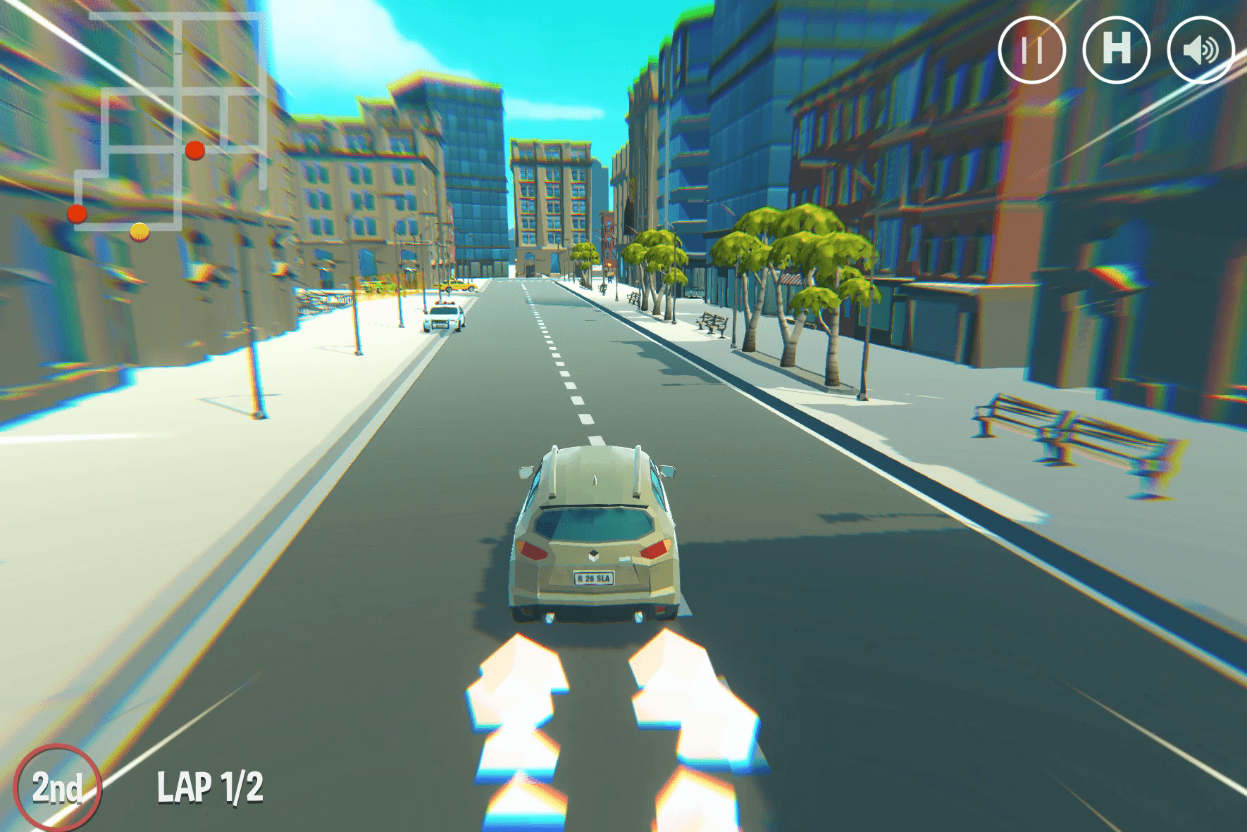 2 Player 3D City Racer Screenshot 3
