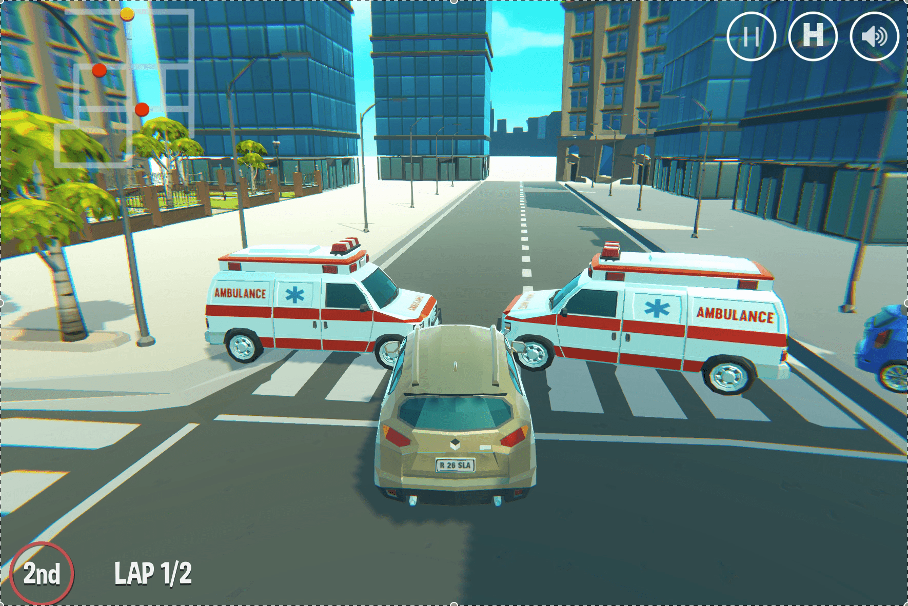2 Player 3D City Racer Screenshot 4