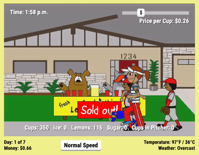 Lemonade Stand Screenshot 10 Lemonade Stand Screenshot 10
