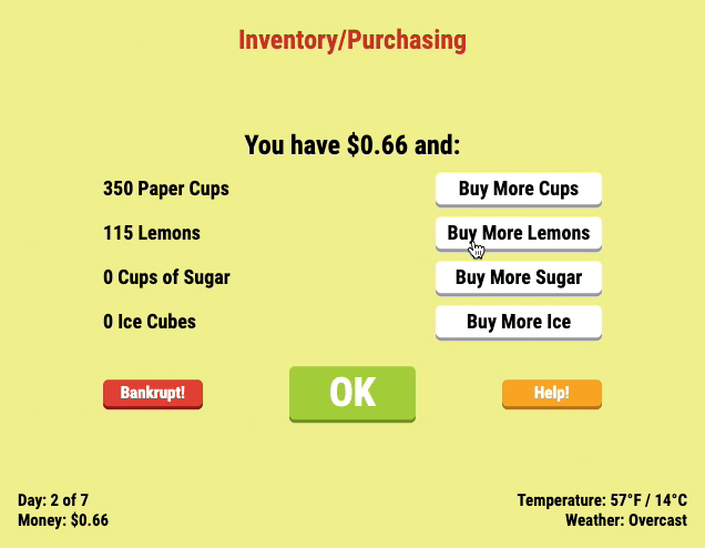 Lemonade Stand Screenshot 12 Lemonade Stand Screenshot 12