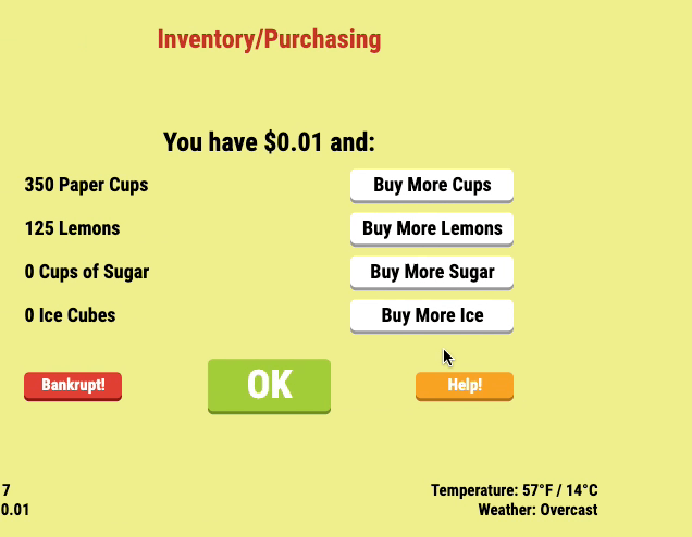 Lemonade Stand Screenshot 5 Lemonade Stand Screenshot 5