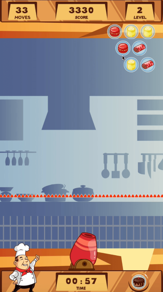 Happy Chef Bubble Shooter Screenshot 1