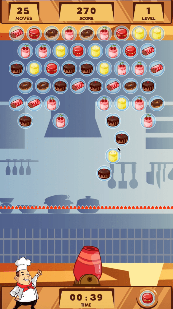 Happy Chef Bubble Shooter Screenshot 2