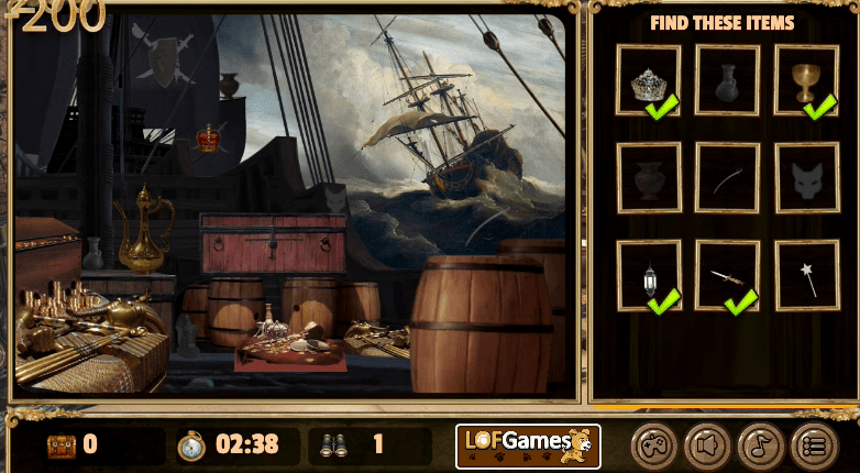 Pirates Hidden Objects Screenshot 1 Pirates Hidden Objects Screenshot 1