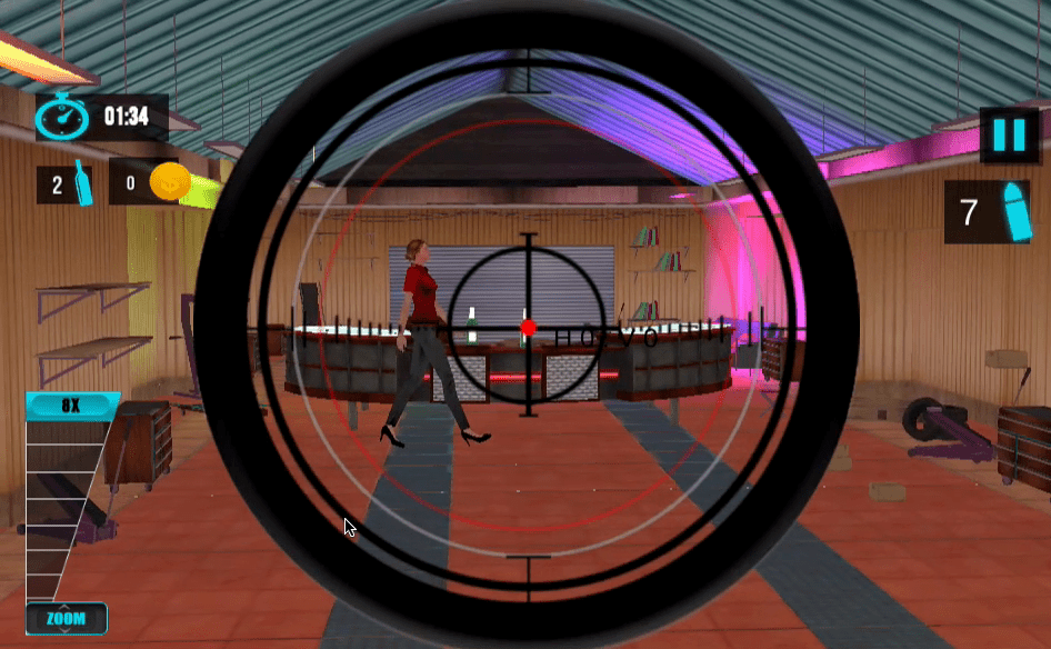 Sniper Bottle Shooting Game Screenshot 1