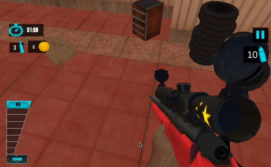 Sniper Bottle Shooting Game Screenshot 3