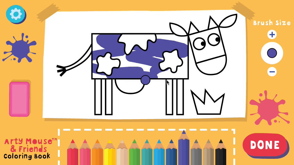 Arty Mouse Coloring Book Screenshot 8 Arty Mouse Coloring Book Screenshot 8