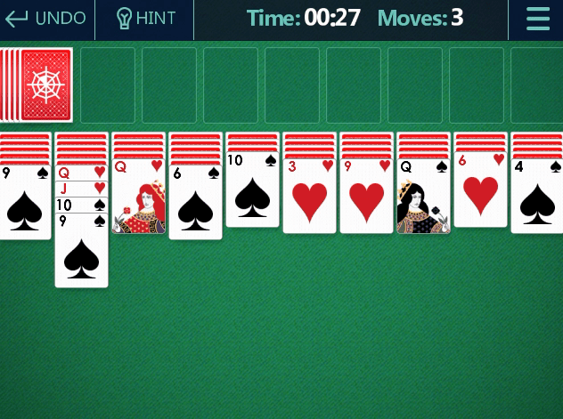 Spider Solitaire Screenshot 1