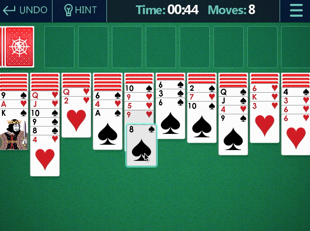 Spider Solitaire Screenshot 10