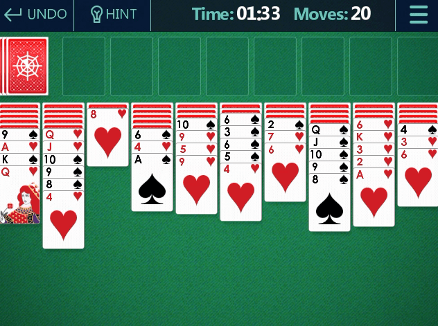 Spider Solitaire Screenshot 2