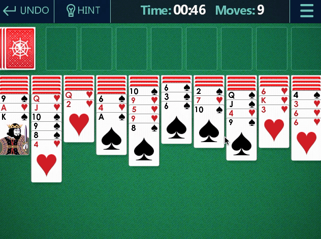 Spider Solitaire Screenshot 6