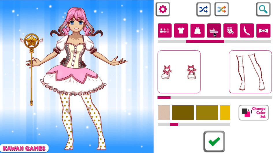Kawaii Magical Girl Dress Up Game Screenshot 1
